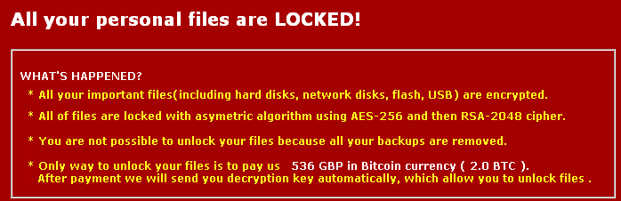 Ransomware Warning