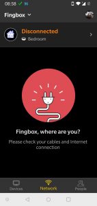 Fingbox disconnected