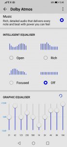 The "Dolby Atmos" graphic equaliser