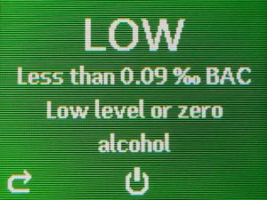 AlcoSense Pro Low reading