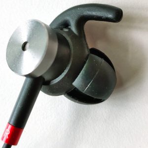 The BeHear Access earbud hooks to hold