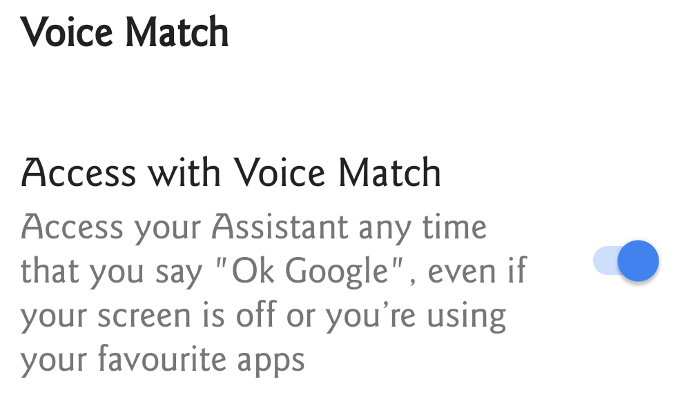 Google Voice Match on the P30 Pro